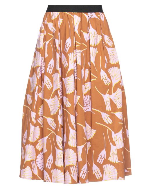 Myths Orange Midi Skirt