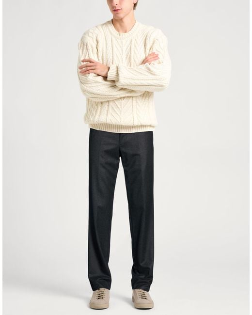 Caruso Blue Charcoal Pants Wool for men