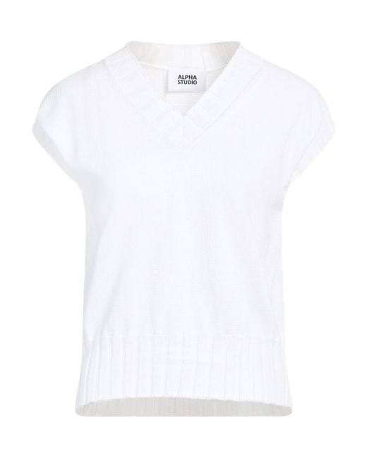Pullover Alpha Studio de color White