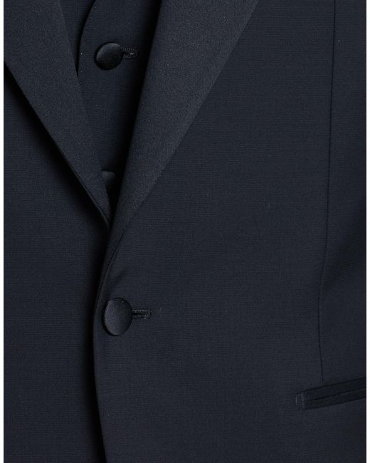 Lardini Blue Midnight Suit Wool, Polyester for men