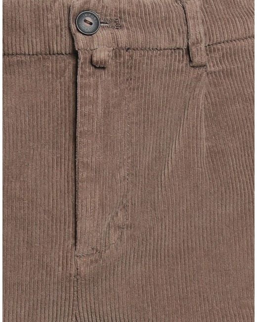 Impure Brown Pants Cotton, Elastane for men