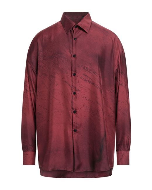 Costumein Red Garnet Shirt Silk for men
