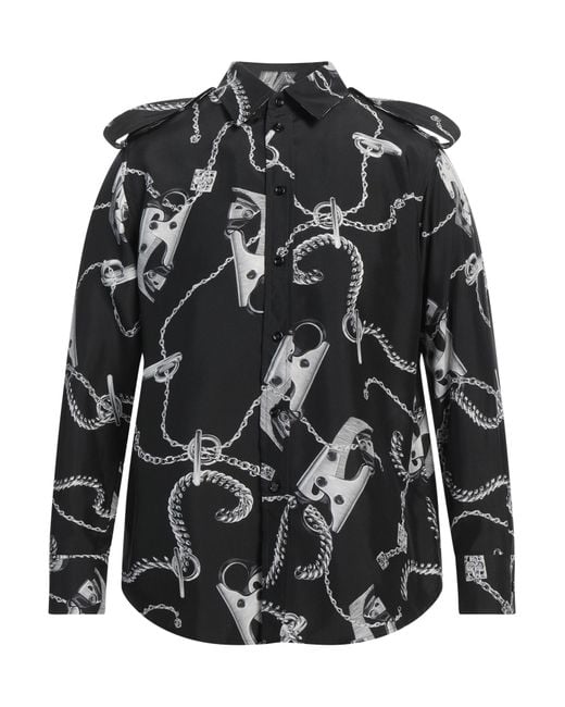 Camicia di Burberry in Black da Uomo
