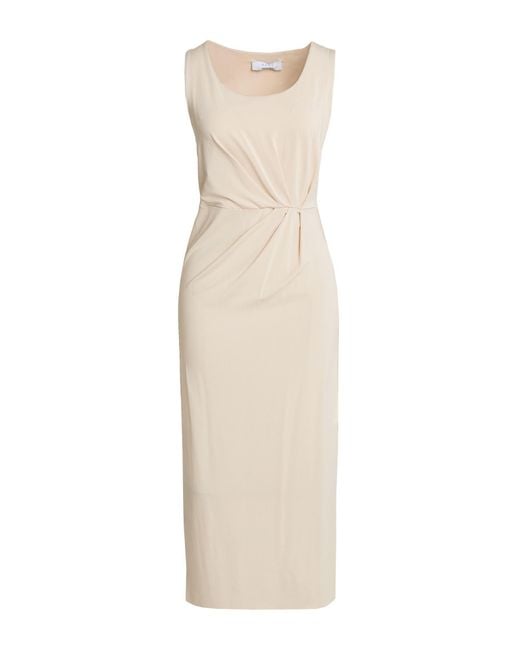 Kaos Natural Midi Dress Acetate, Polyamide, Elastane