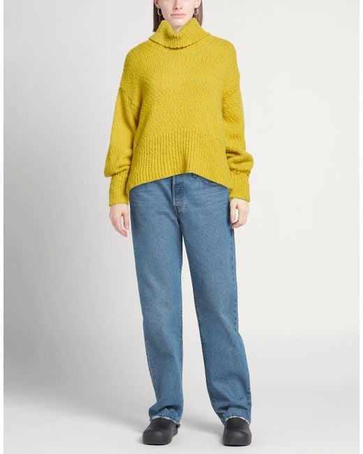 Manila Grace Yellow Turtleneck Wool, Polyamide