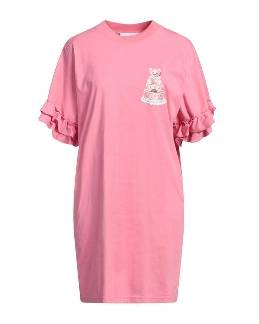 Moschino Pink Couture Mini Dress Cotton
