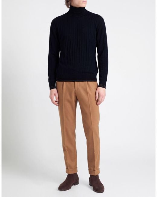 Paul & Shark Blue Midnight Turtleneck Virgin Wool, Cashmere for men