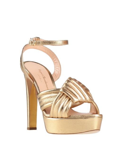 Rupert Sanderson Metallic Sandals Leather