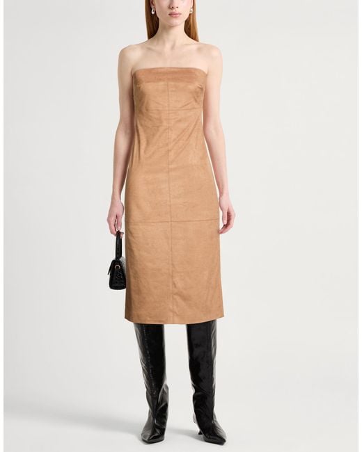 Ottod'Ame Natural Midi Dress Polyester, Elastane