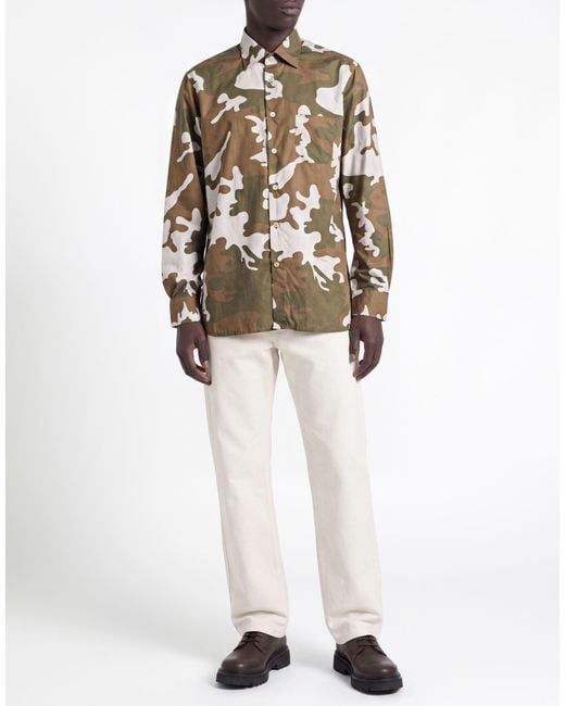 Camisa Kiton de hombre de color Green
