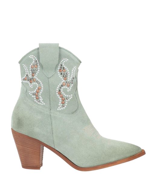 Divine Follie Green Ankle Boots