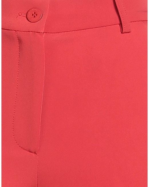 SKILLS & GENES Red Pants Polyester, Elastane