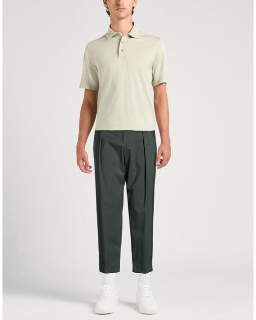 Manuel Ritz Green Pants Wool, Elastane for men