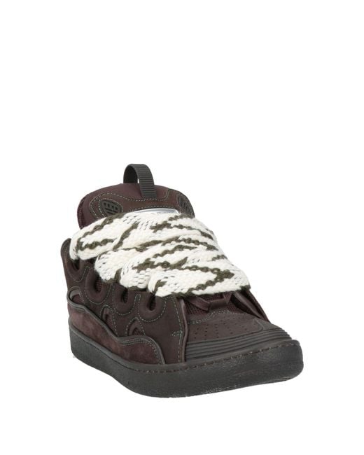 Lanvin Black Sneakers Calfskin, Polyester