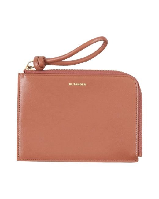 Jil Sander Brown Coin Purse Leather