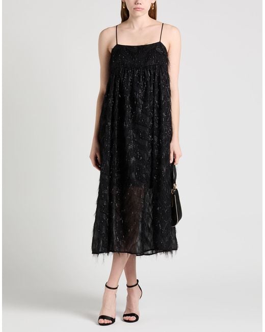 MEIMEIJ Black Midi-Kleid
