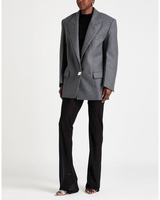 The Attico Gray Blazer Virgin Wool, Polyamide