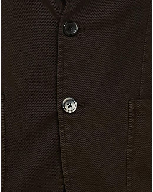 Tombolini Black Dark Blazer Cotton, Elastane for men