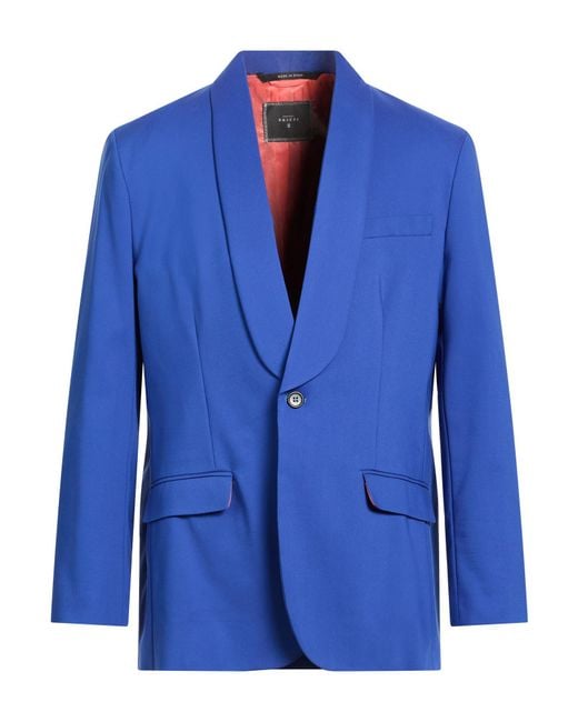 SARTORIA BRIZZI Blue Blazer Cotton, Polyester, Elastane for men