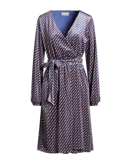 iBlues Purple Midi Dress Polyester, Elastane
