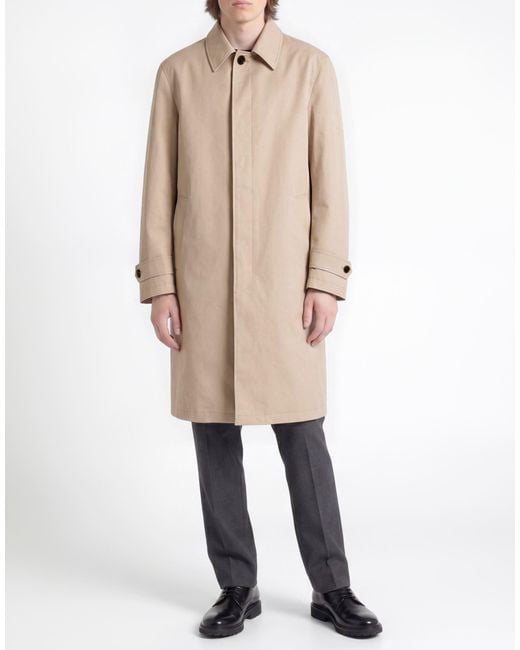 Officine Generale Natural Overcoat & Trench Coat Cotton for men