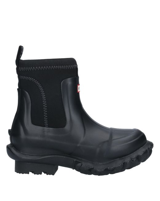 Hunter Black Ankle Boots for men