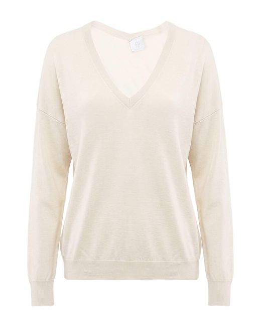 Eleventy White Sweater Wool