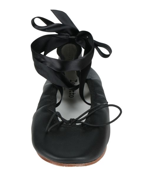 Repetto Black Ballet Flats Leather
