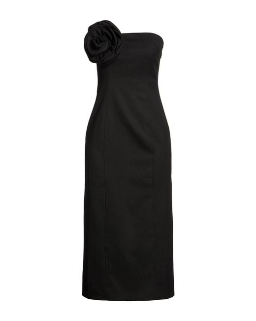 Marella Black Midi Dress Polyester, Viscose, Elastane