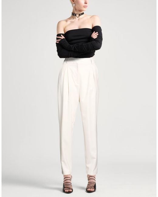 IRO White Pants Virgin Wool, Elastane