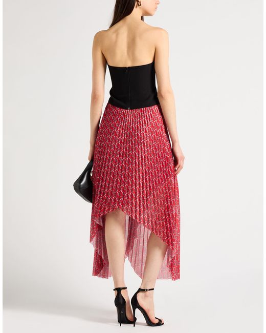Burberry Red Maxi Skirt Polyester