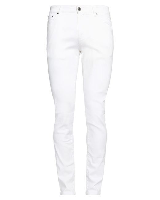 PT Torino White Ivory Pants Cotton, Elastane for men