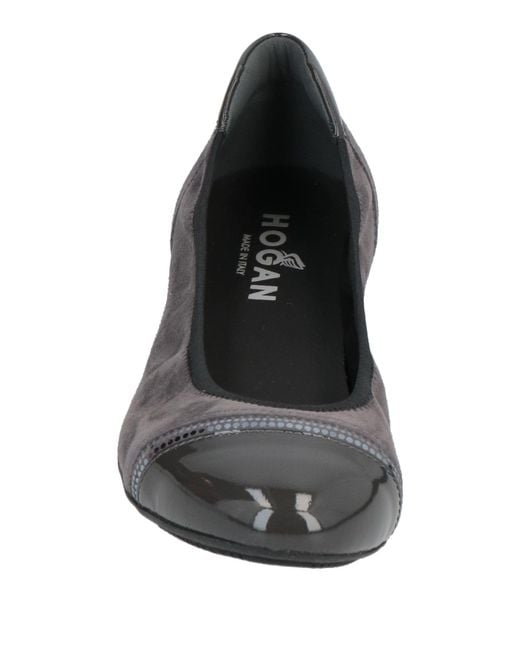Hogan Gray Ballet Flats