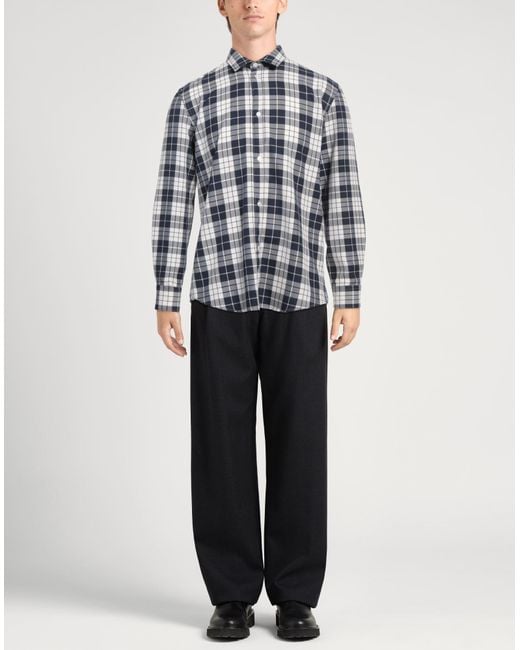 Dondup Blue Shirt Polyester, Viscose for men