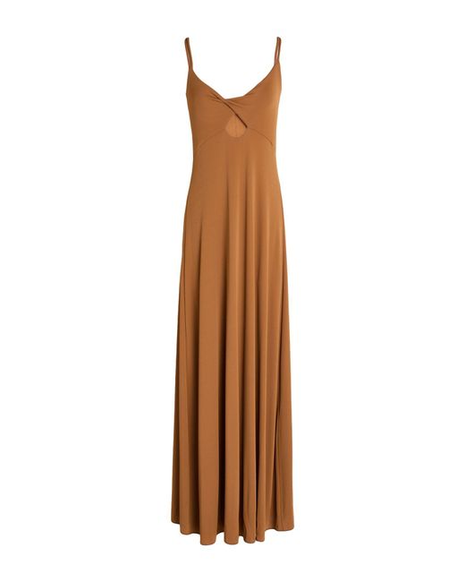 Erika Cavallini Semi Couture Brown Maxi Dresses