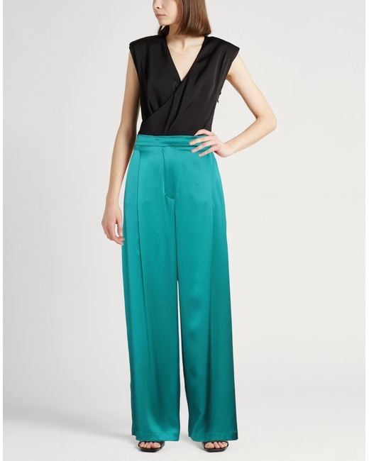 Max Mara Blue Pants Silk