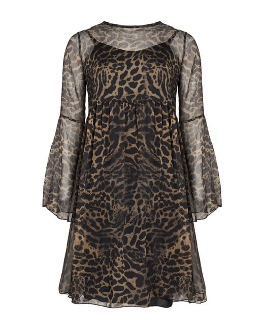 Kaos Black Mini Dress Polyester