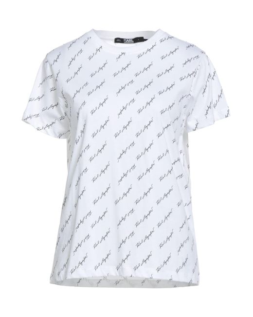 Karl Lagerfeld White T-Shirt Cotton