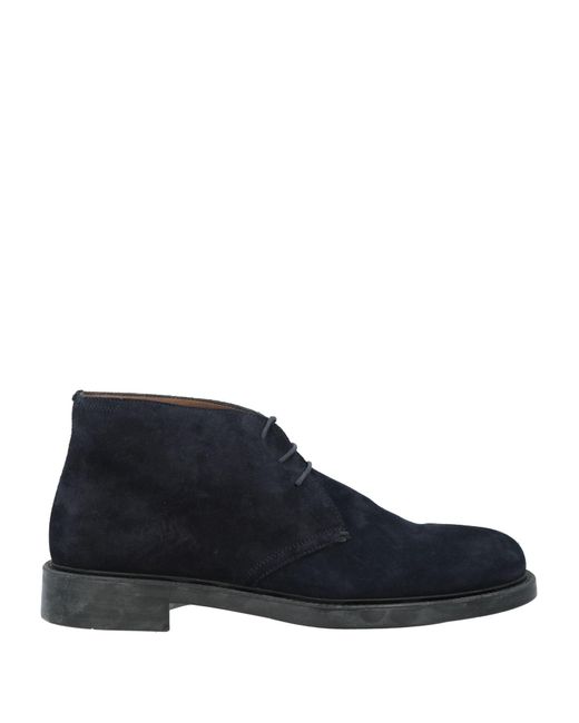 Triver Flight Blue Midnight Ankle Boots Leather for men