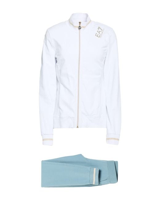 EA7 White Tracksuit Cotton, Elastane