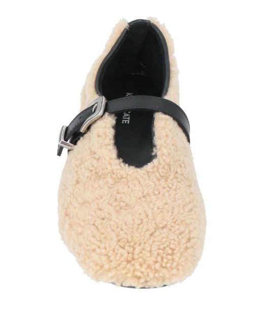 KATE CATE Natural Ballet Flats Shearling