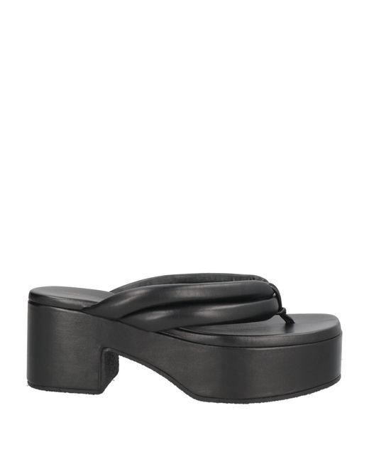 Dries Van Noten Black Thong Sandals