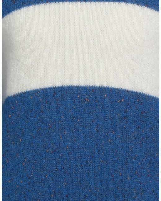 GALLIA Blue Turtleneck Alpaca Wool, Viscose, Polyamide, Merino Wool for men