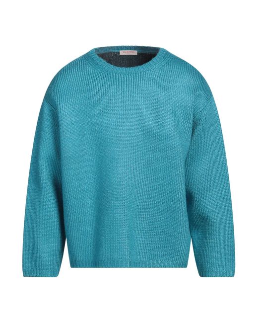Valentino Garavani Blue Sweater Silk, Polyamide for men