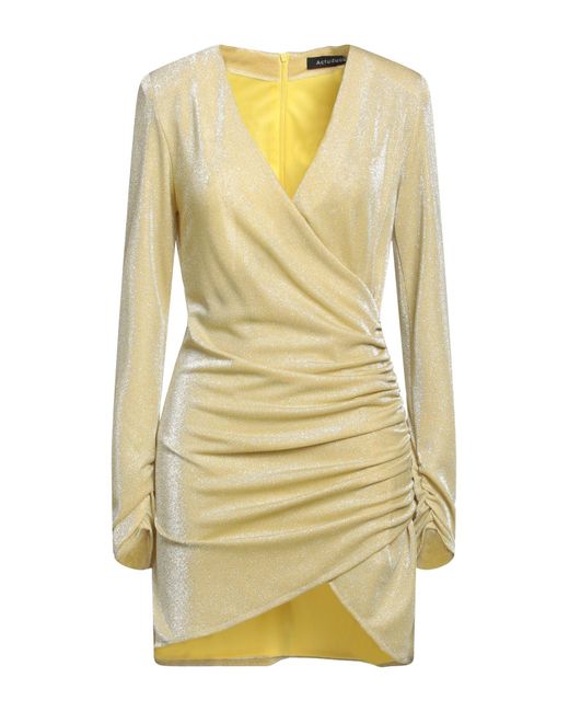 ACTUALEE Yellow Mini-Kleid