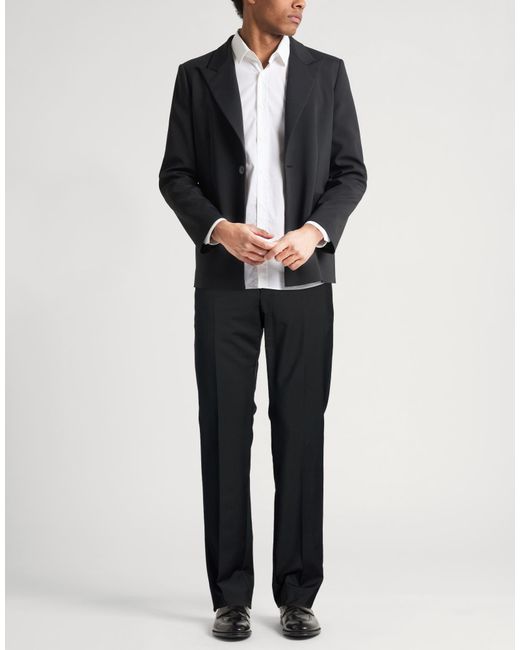 Caruso Black Pants Wool, Mohair Wool for men