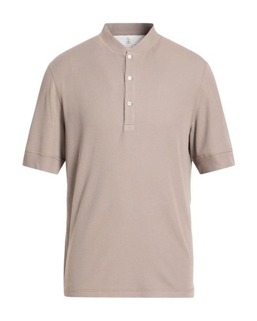 Brunello Cucinelli Gray T-Shirt Cotton, Silk for men