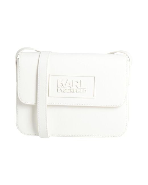 Karl Lagerfeld White Cross-Body Bags