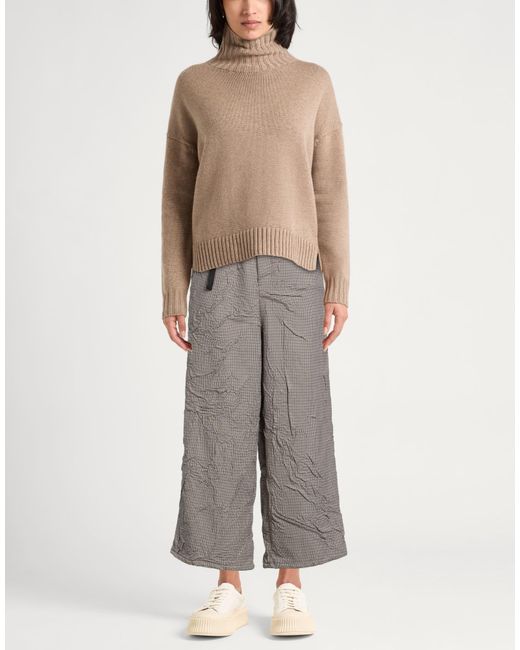 White Sand Gray Camel Pants Polyester, Viscose, Elastane