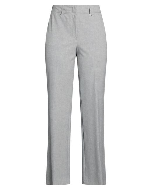 RAFFAELLO ROSSI Gray Pants Polyester, Viscose, Elastane